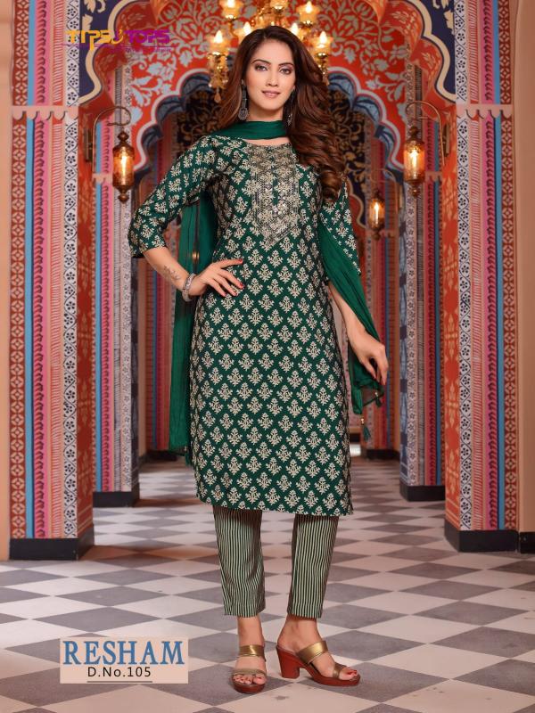 Tips Tops Resham Chanderi Modal Designer Readymade Suit